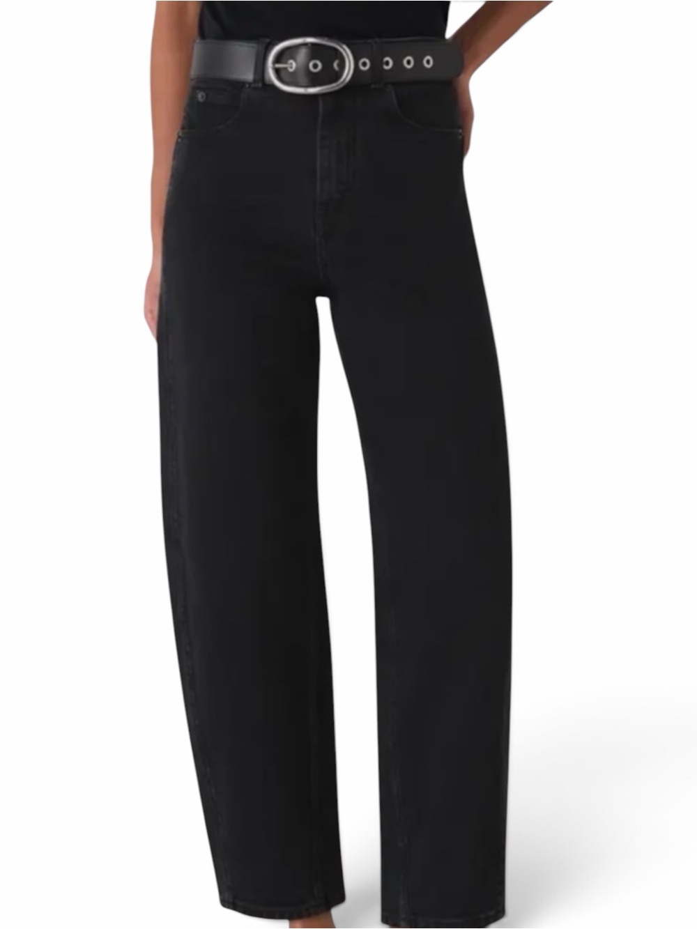 NYDJ Jemma Barrel High Rise Black Night Tide Lift Tuck Stretch Jeans 6 NWT